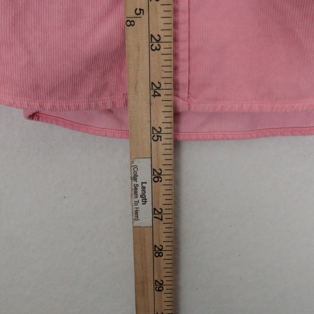 Vtg Ralph Lauren Womens Western Pearl Snap Shirt Corduroy Pink Slim Cotton Sz 10 - Picture 12 of 13